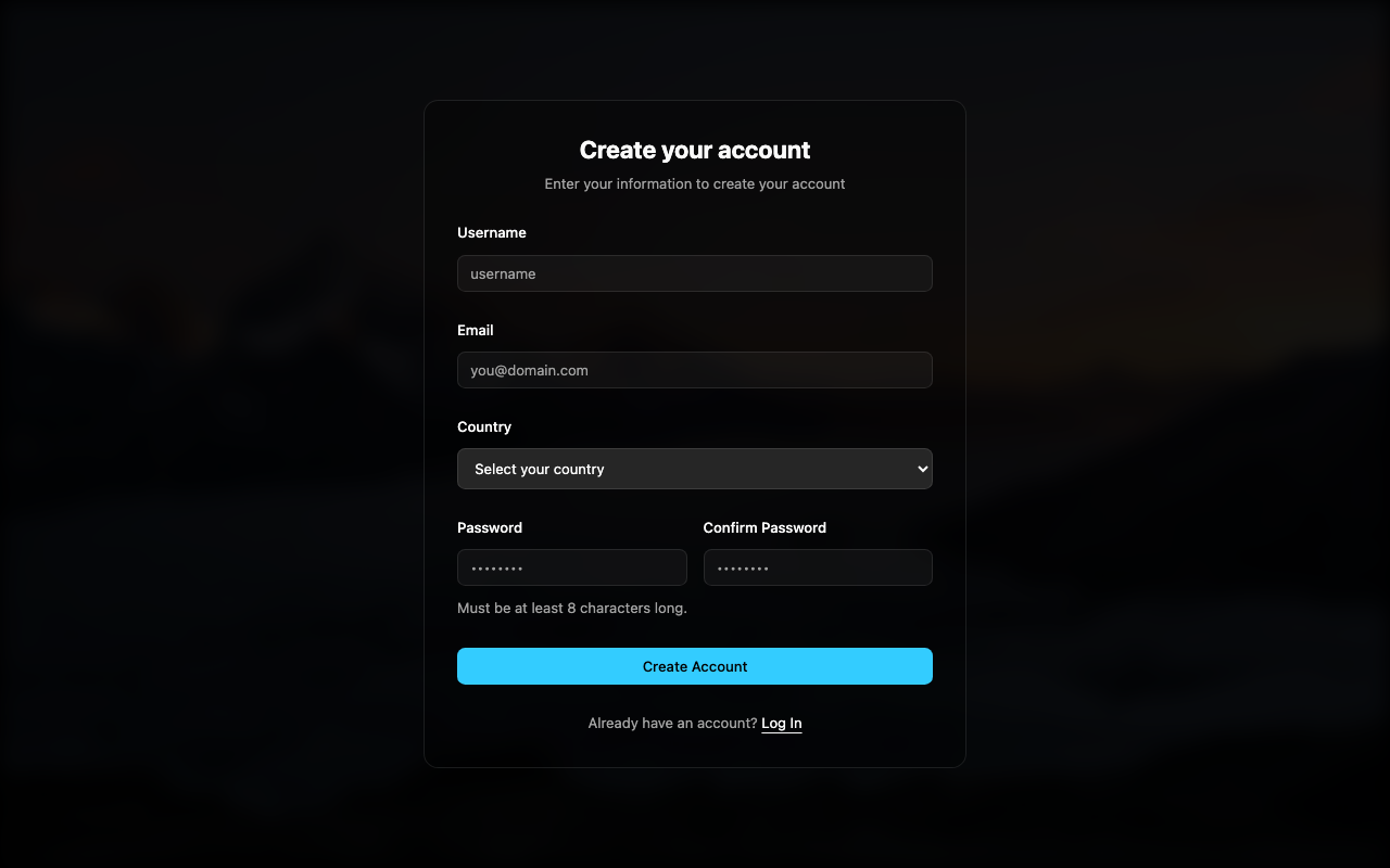 Signup - Desktop