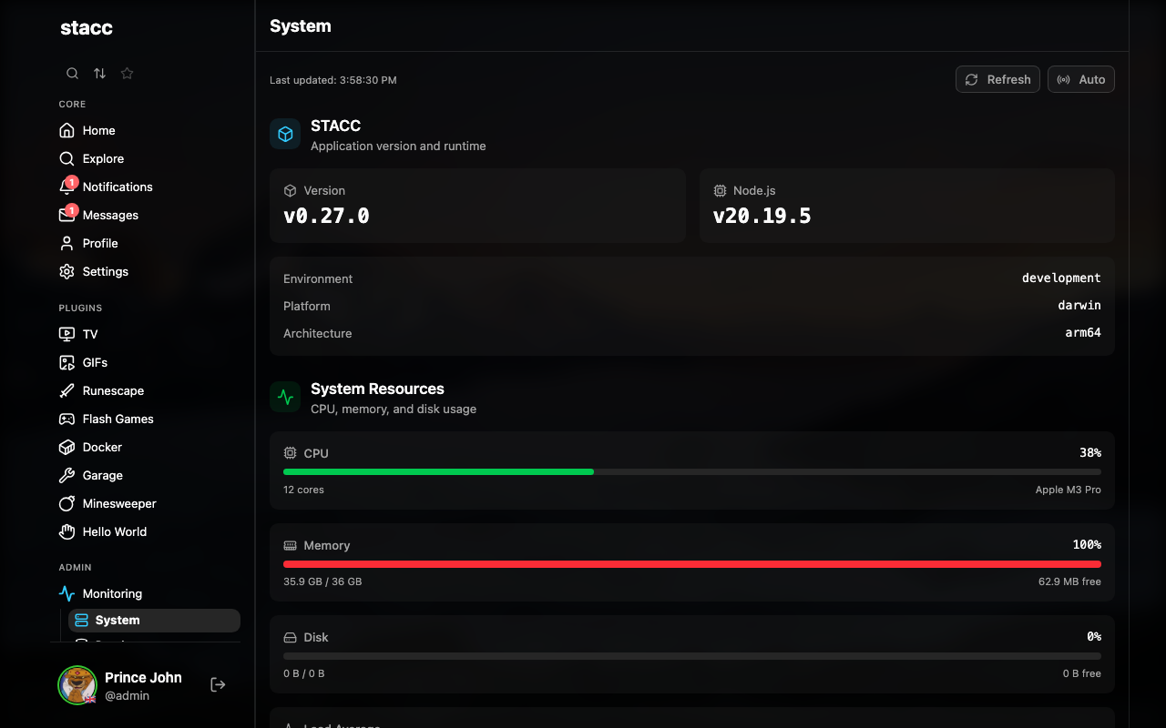 System Monitoring - Desktop