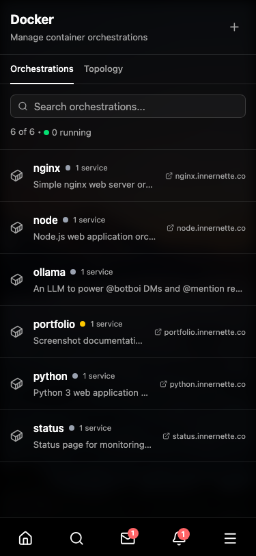 Docker Orchestrations - Mobile
